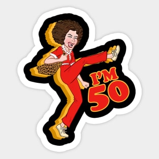 Sally O'Mally I am 50 Sticker